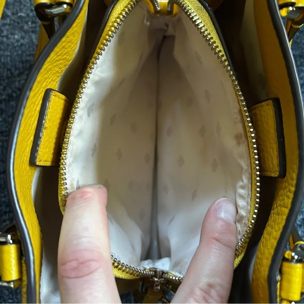 Kate Spade Womens Canary Yellow Jackson Three Compartment Satchel Handbag Small